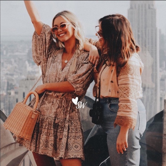 Island Boho Gypsy Paisley Floral Cotton Shift Dress In Tan, Tassel Belt … - Picture 3 of 10